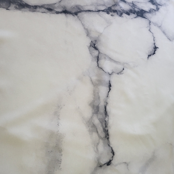 Marble Print (White, Black, Gray) Shower Curtain 72" x 72" - Picture 7 of 7